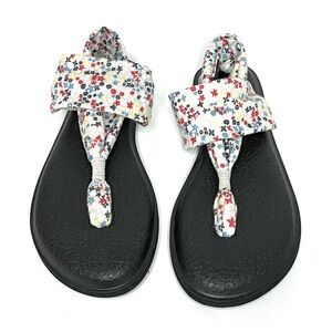 Sanuk Womens Yoga Sling 2 Floral Print Sandals Sz 9